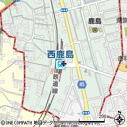 西鹿島駅周辺の地図