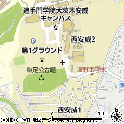 大阪府茨木市西安威周辺の地図