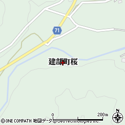 岡山県岡山市北区建部町桜周辺の地図