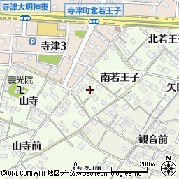 愛知県西尾市寺津町南若王子79-2周辺の地図