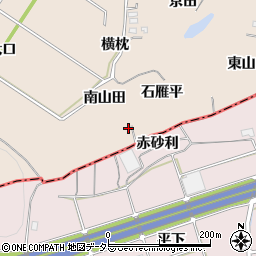 愛知県豊川市金沢町（石雁平）周辺の地図