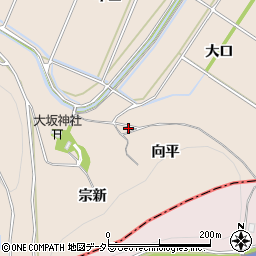 愛知県豊川市金沢町向平周辺の地図