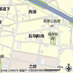 愛知県豊川市長草町南周辺の地図