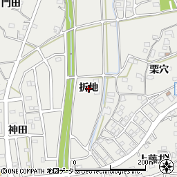 愛知県豊川市平尾町折地周辺の地図