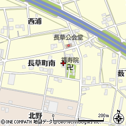 愛知県豊川市長草町周辺の地図