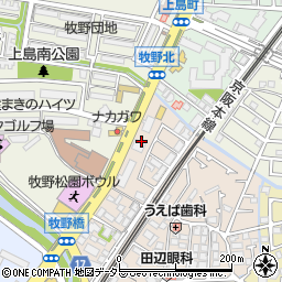 大阪府枚方市牧野下島町5周辺の地図