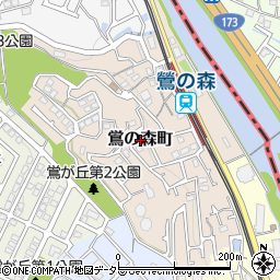 兵庫県川西市鴬の森町周辺の地図