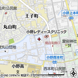 兵庫県小野市西本町周辺の地図