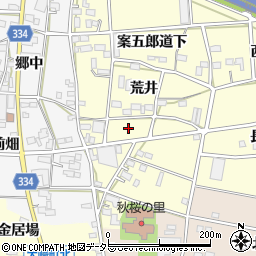 愛知県豊川市長草町荒井周辺の地図