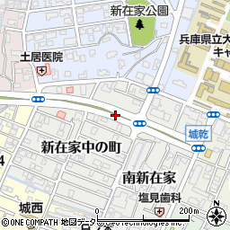 兵庫県姫路市新在家中の町16周辺の地図