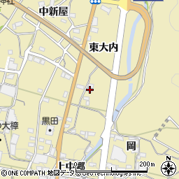 愛知県蒲郡市清田町東大内5周辺の地図