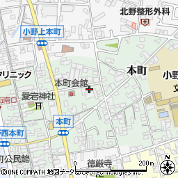兵庫県小野市本町15-6周辺の地図