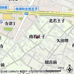 愛知県西尾市寺津町（南若王子）周辺の地図