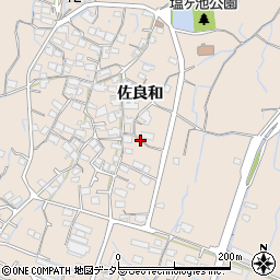 兵庫県姫路市飾東町（佐良和）周辺の地図