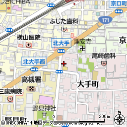 大阪府高槻市大手町1-21周辺の地図