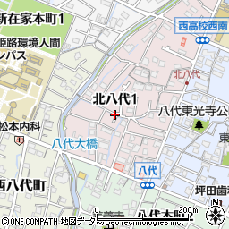 〒670-0877 兵庫県姫路市北八代の地図