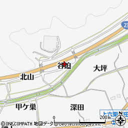 愛知県額田郡幸田町上六栗谷迫周辺の地図