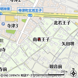 愛知県西尾市寺津町南若王子66周辺の地図