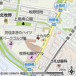 大阪府枚方市牧野北町5-5周辺の地図