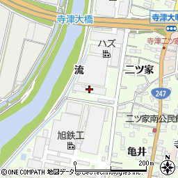 愛知県西尾市寺津町流13-1周辺の地図