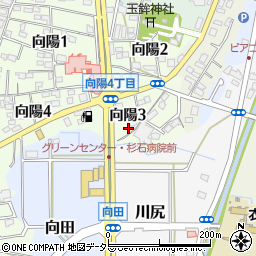 愛知県知多郡武豊町向陽3丁目15周辺の地図