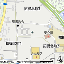 大阪府枚方市招提北町周辺の地図