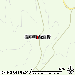 岡山県高梁市備中町西油野周辺の地図