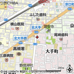 大阪府高槻市大手町1-22周辺の地図