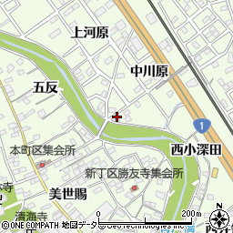 愛知県豊川市御油町中川原10周辺の地図