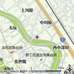 愛知県豊川市御油町中川原12周辺の地図