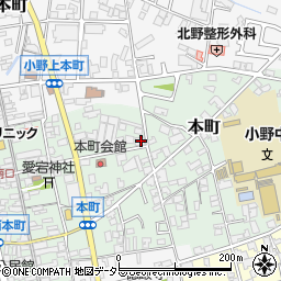 兵庫県小野市本町15-8周辺の地図