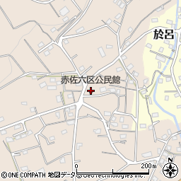 赤佐六区公民館周辺の地図
