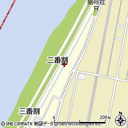 愛知県西尾市西奥田町二番割周辺の地図