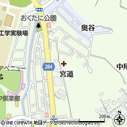 京都府八幡市美濃山（宮道）周辺の地図