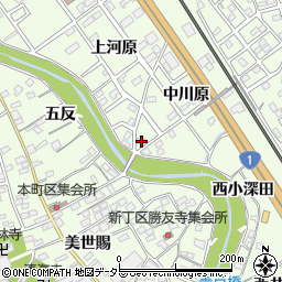 愛知県豊川市御油町中川原2周辺の地図