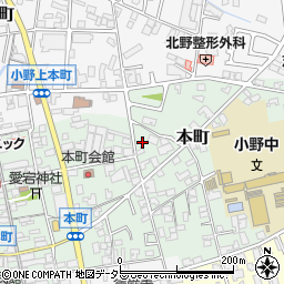 兵庫県小野市本町595-1周辺の地図