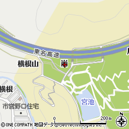 愛知県豊川市市田町崩周辺の地図