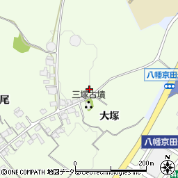 京都府八幡市美濃山狐谷7周辺の地図