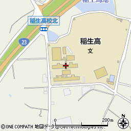 稲生高校第１体育館教官室周辺の地図
