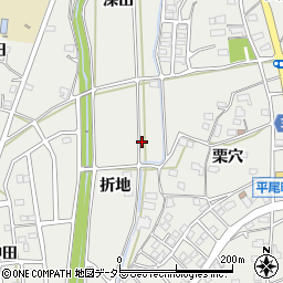 愛知県豊川市平尾町周辺の地図