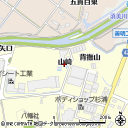 愛知県西尾市吉良町岡山山崎周辺の地図
