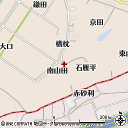 愛知県豊川市金沢町南山田周辺の地図