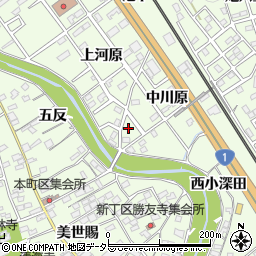 愛知県豊川市御油町中川原3周辺の地図