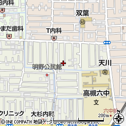 大阪府高槻市明野町33-11周辺の地図