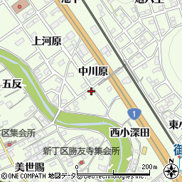 愛知県豊川市御油町中川原19周辺の地図