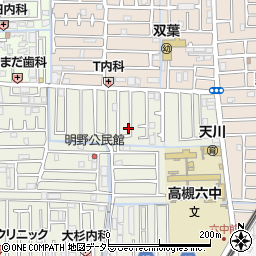 大阪府高槻市明野町33-10周辺の地図