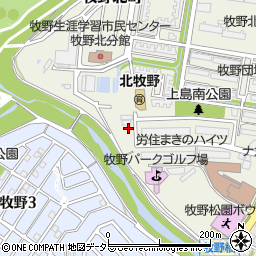 大阪府枚方市牧野北町2-5周辺の地図
