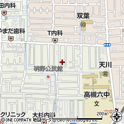 大阪府高槻市明野町33-15周辺の地図