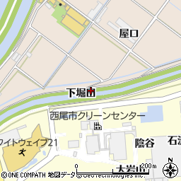 愛知県西尾市花蔵寺町下堀田周辺の地図