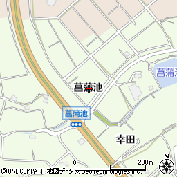 愛知県常滑市大谷菖蒲池周辺の地図